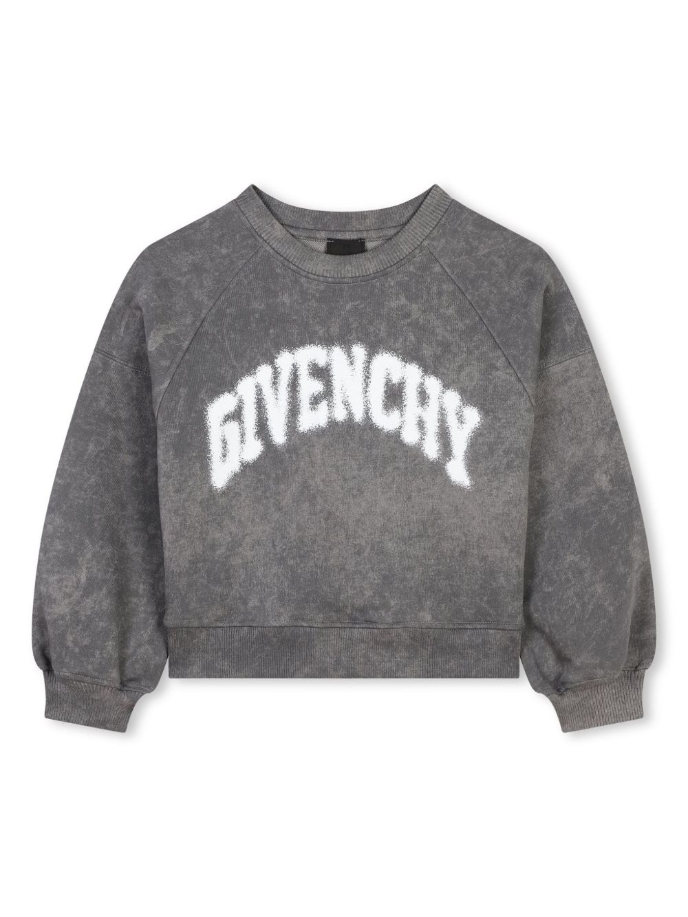 Givenchy Kids logo印花棉卫衣 - 灰色