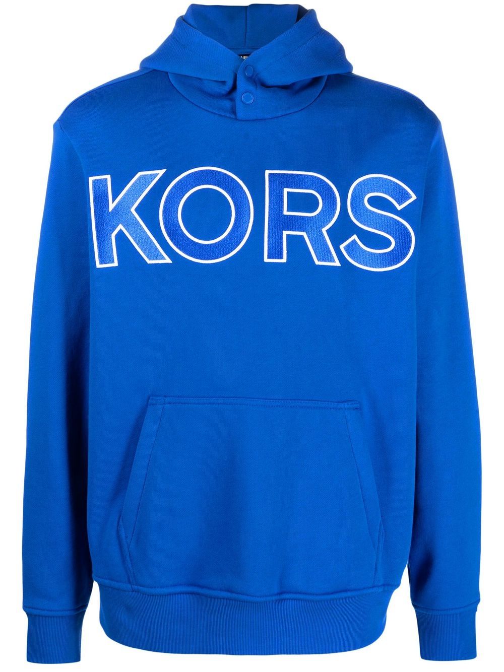 Michael Kors logo压纹棉连帽衫 - 蓝色