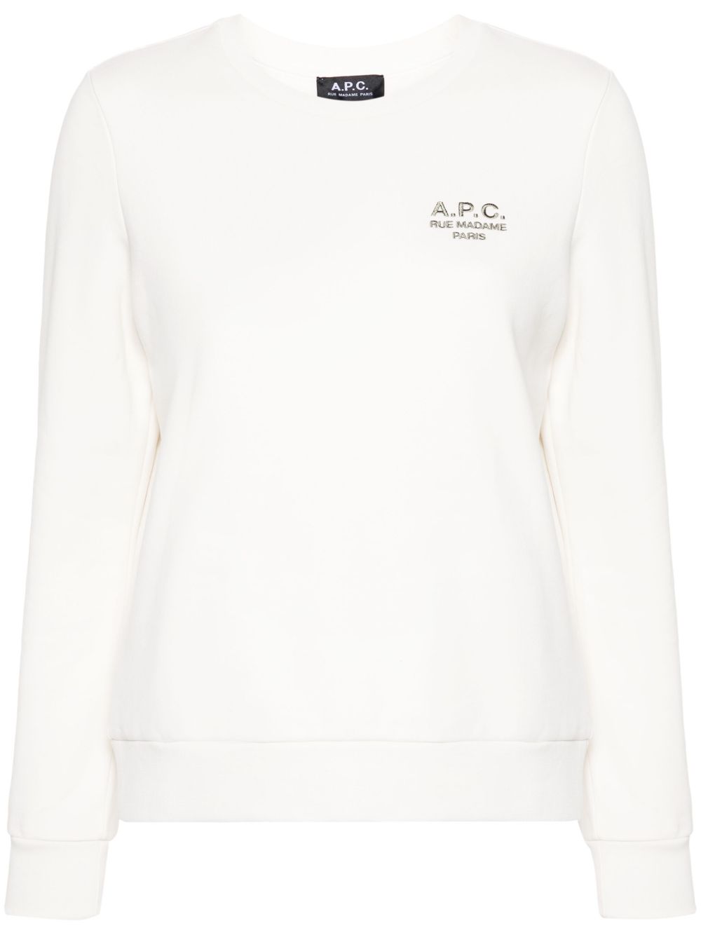 A.P.C. Craie logo刺绣卫衣 - 白色
