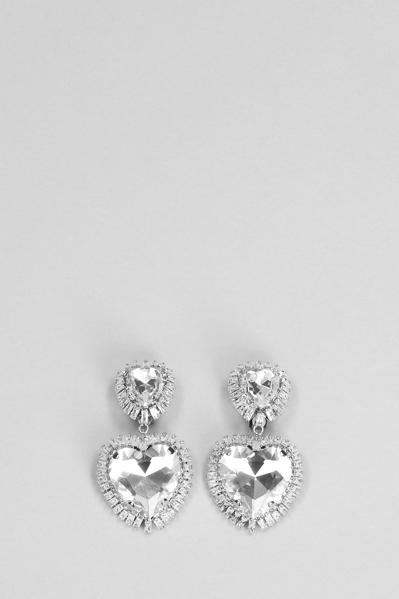 Alessandra Rich Heart Earrings With Studs