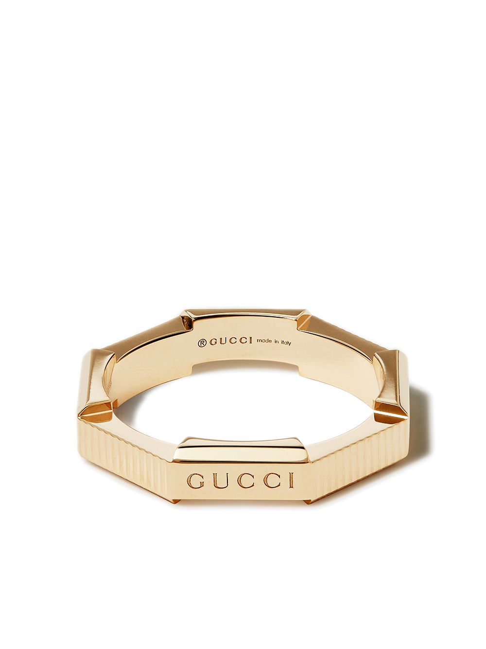Gucci 古驰 Link to Love 18K黄金戒指 - 金色