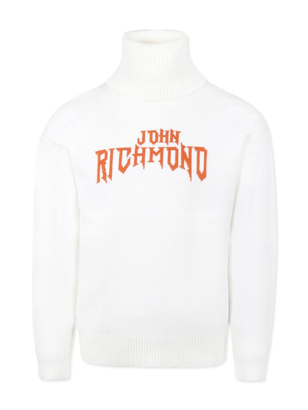 John Richmond Junior logo提花毛衣 - 白色