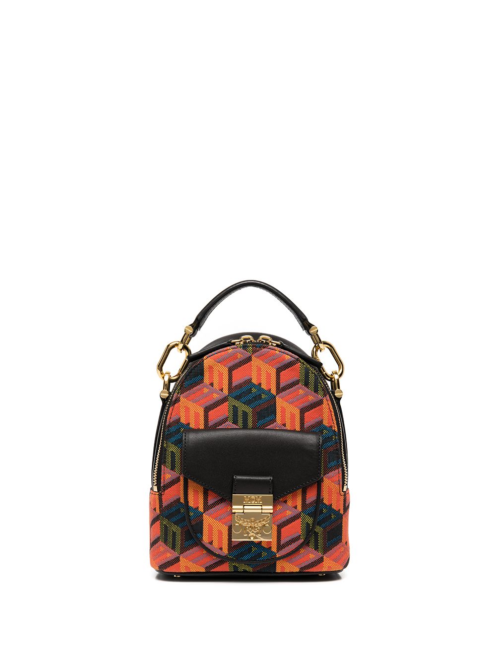 MCM Patricia 立方形经典logo双肩包 - 彩色