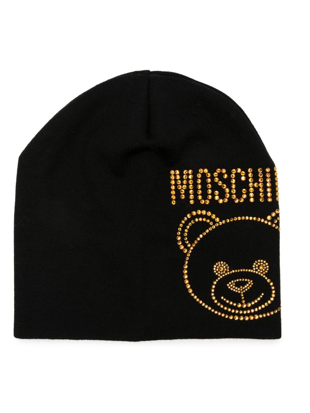Moschino Teddy Bear 羊毛套头帽 - 黑色