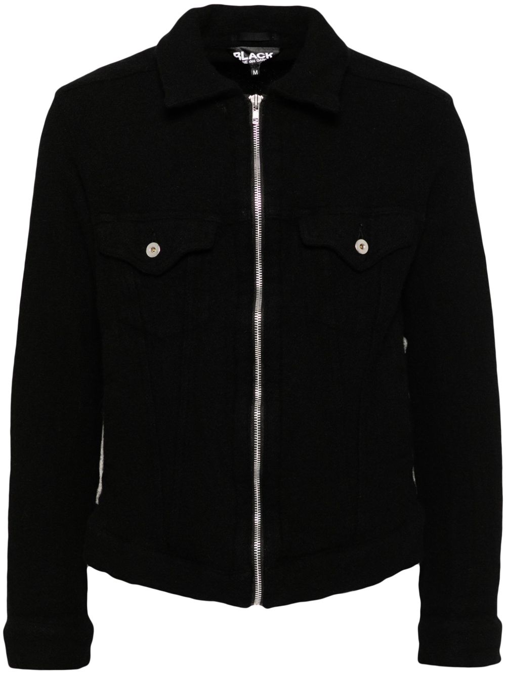 Black Comme Des Garçons 拉链夹克 - 黑色