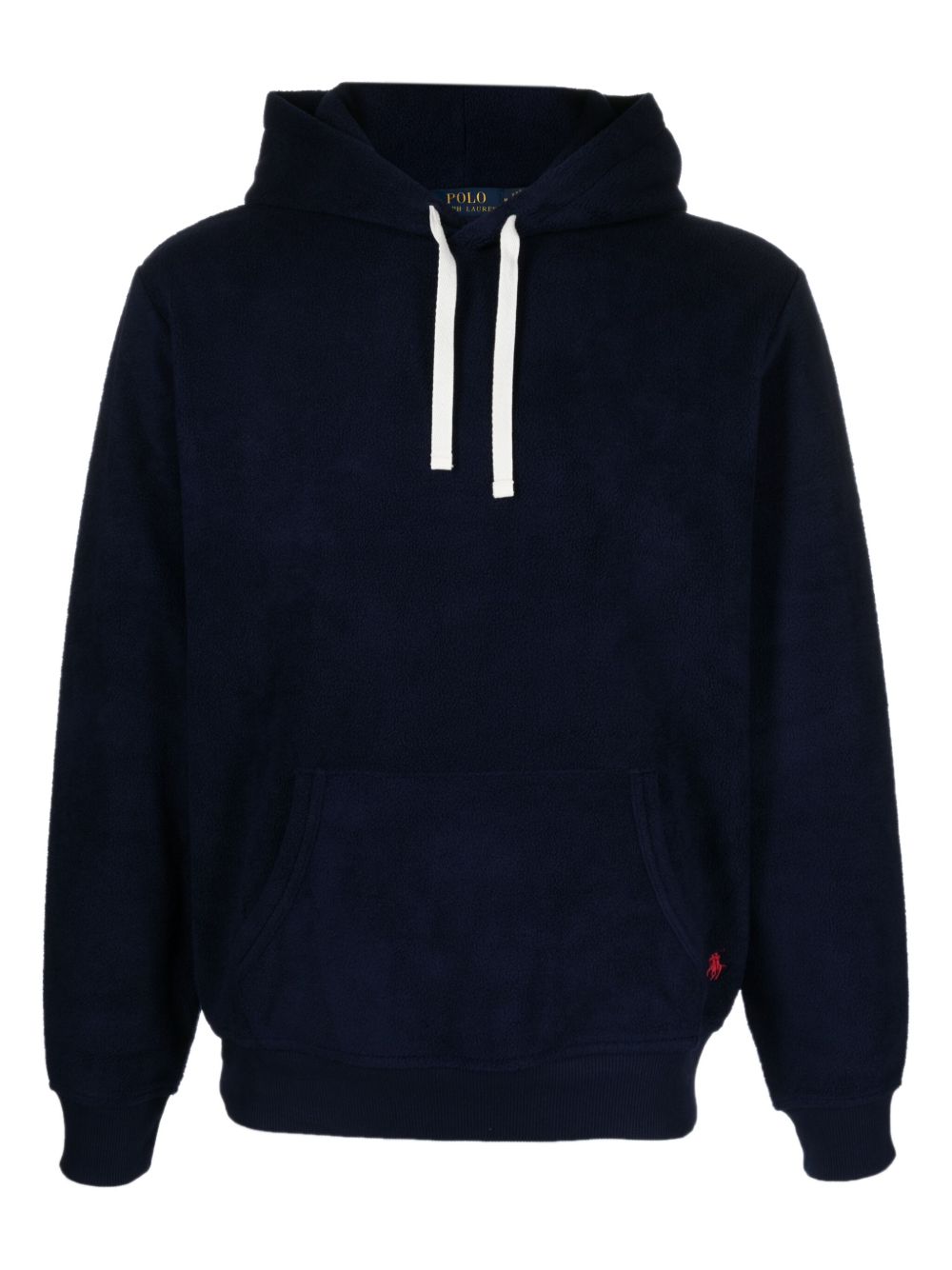 Polo Ralph Lauren logo刺绣抓绒连帽衫 - 蓝色