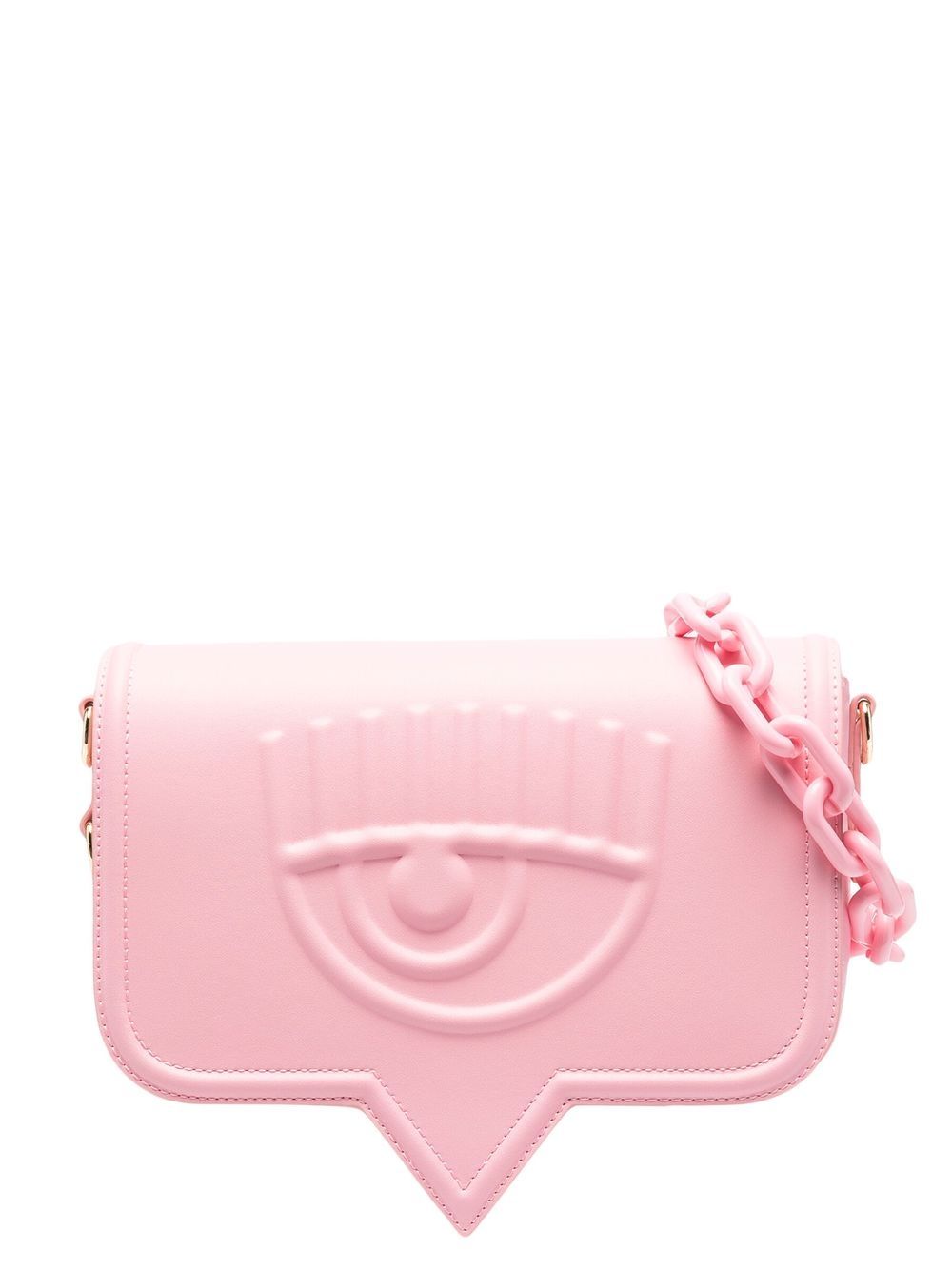 Chiara Ferragni logo压纹单肩包 - 粉色