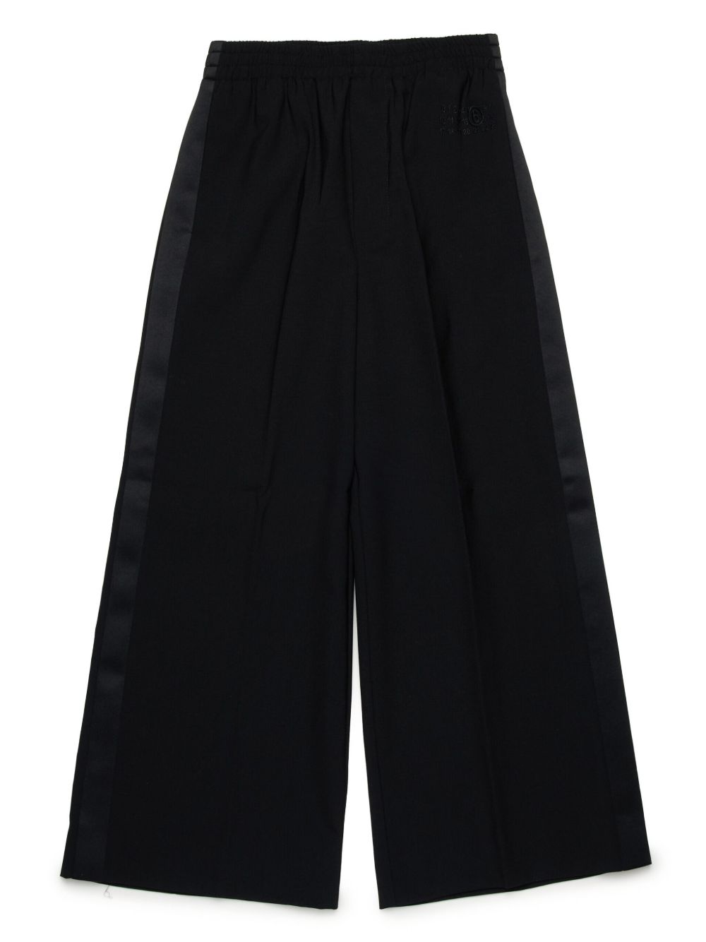 MM6 Maison Margiela Kids 百褶长裤 - 黑色