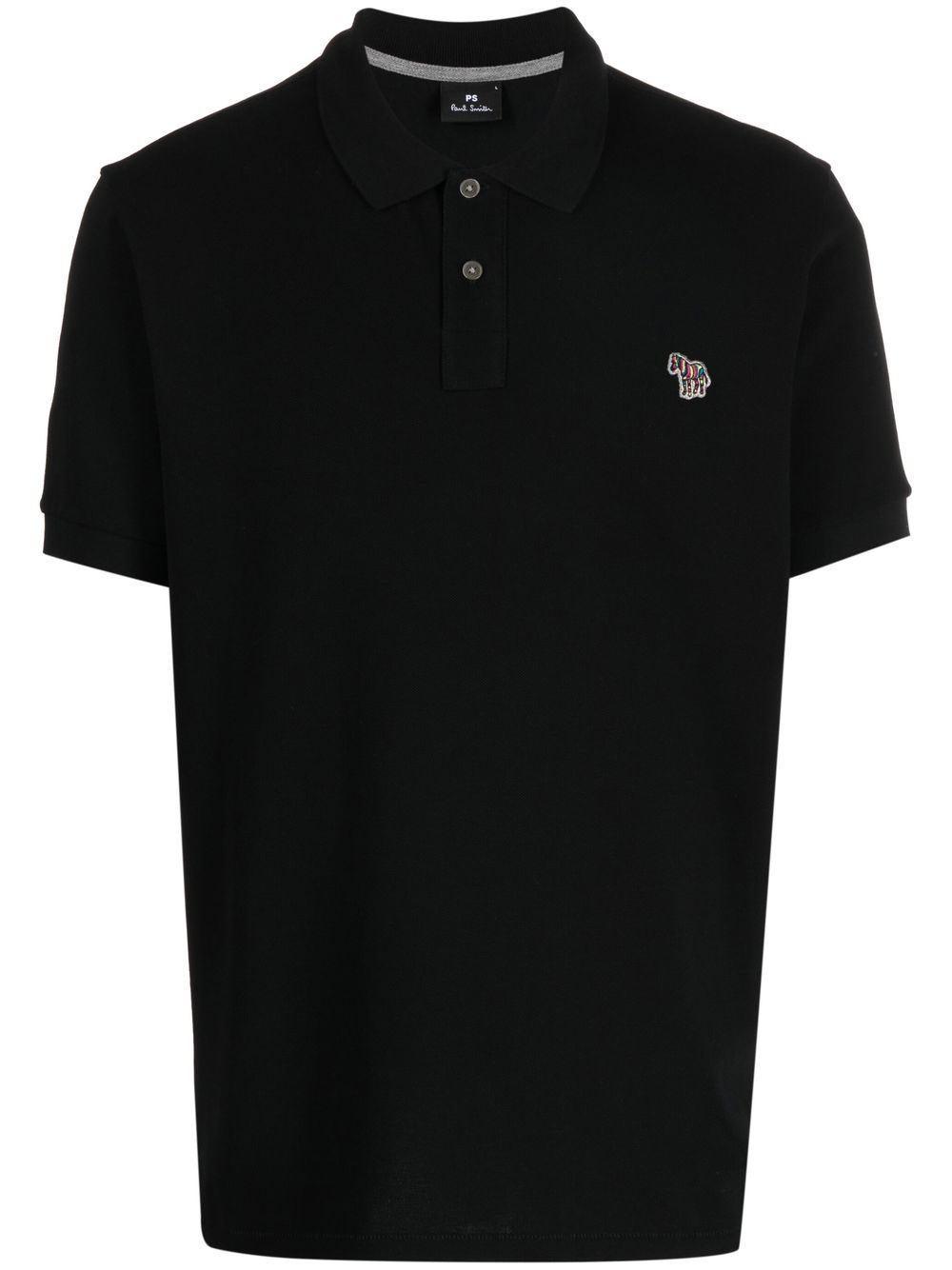 PS Paul Smith 斑马图案polo衫 - 黑色
