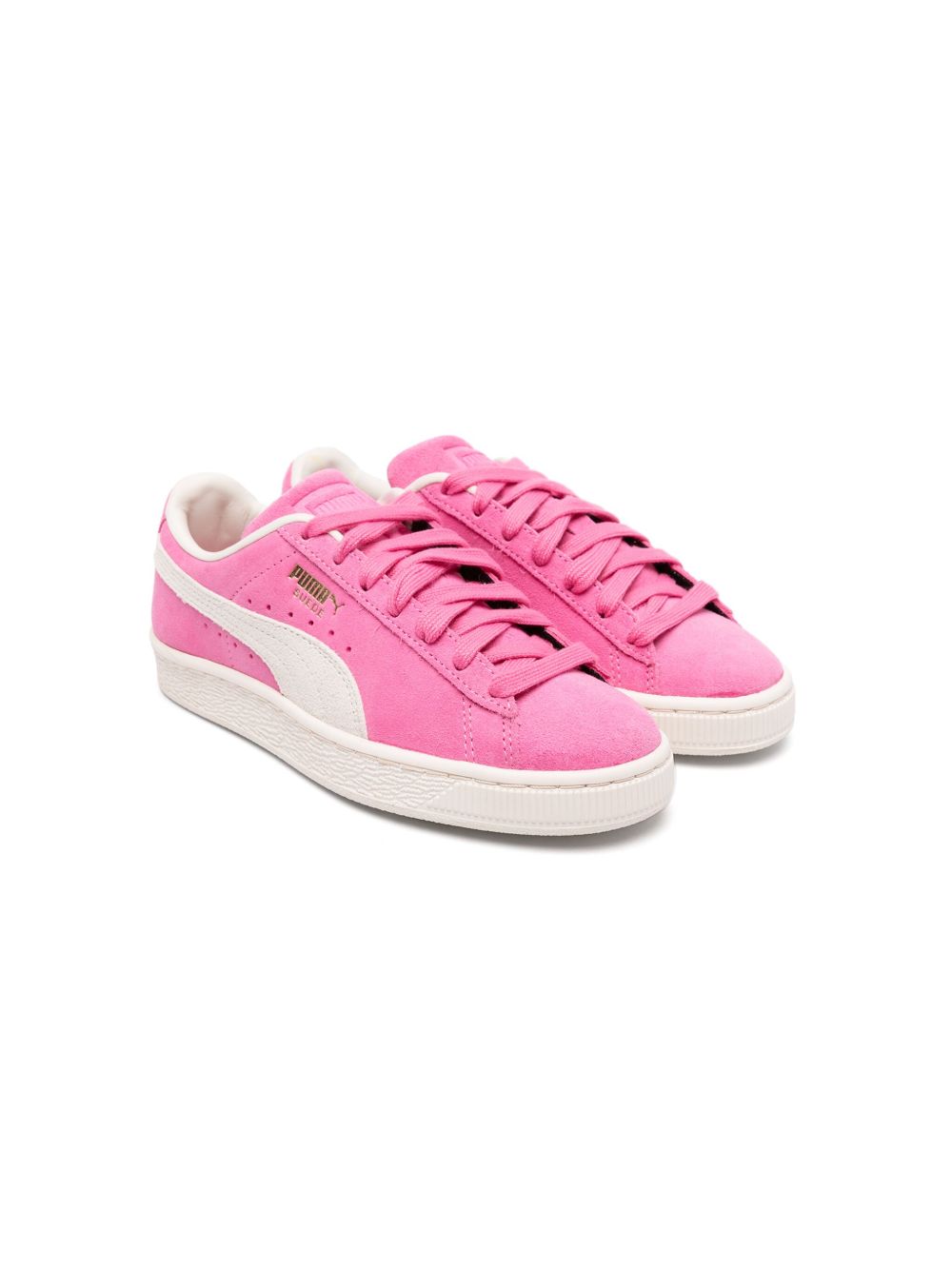 Puma Kids Formstrip 绒面皮运动鞋 - 粉色