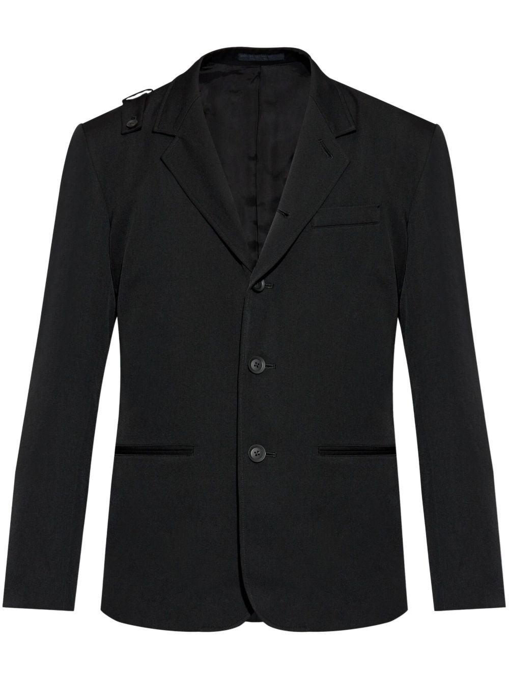 Yohji Yamamoto 羊毛西装夹克 - 黑色