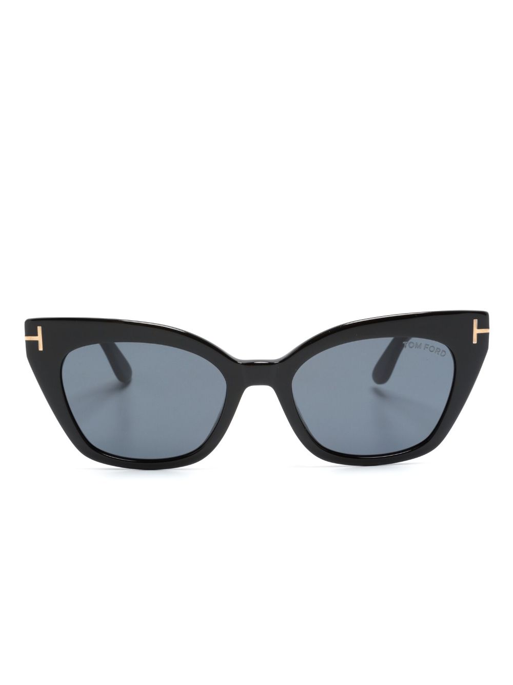 TOM FORD Eyewear 有色镜片猫眼框太阳眼镜 - 黑色