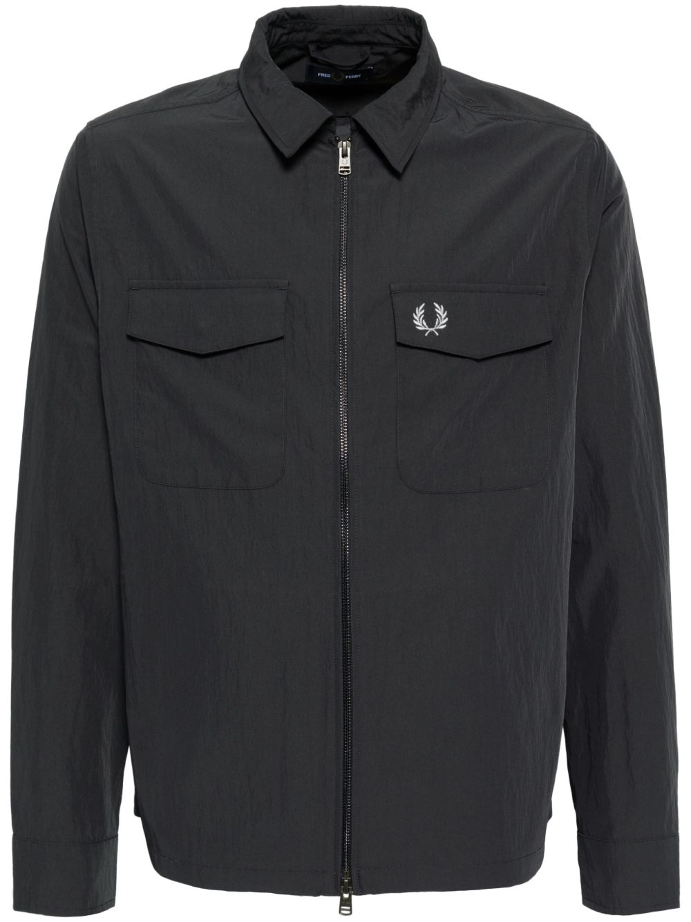Fred Perry 拉链衬衫式夹克 - 灰色