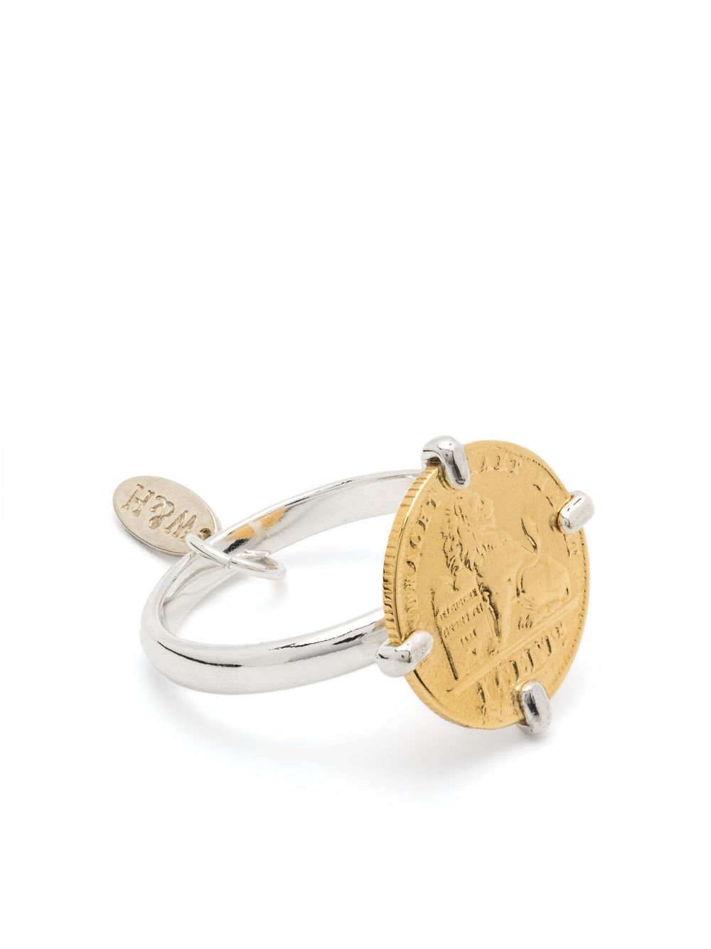Wouters & Hendrix coin-appliqué ring - 银色