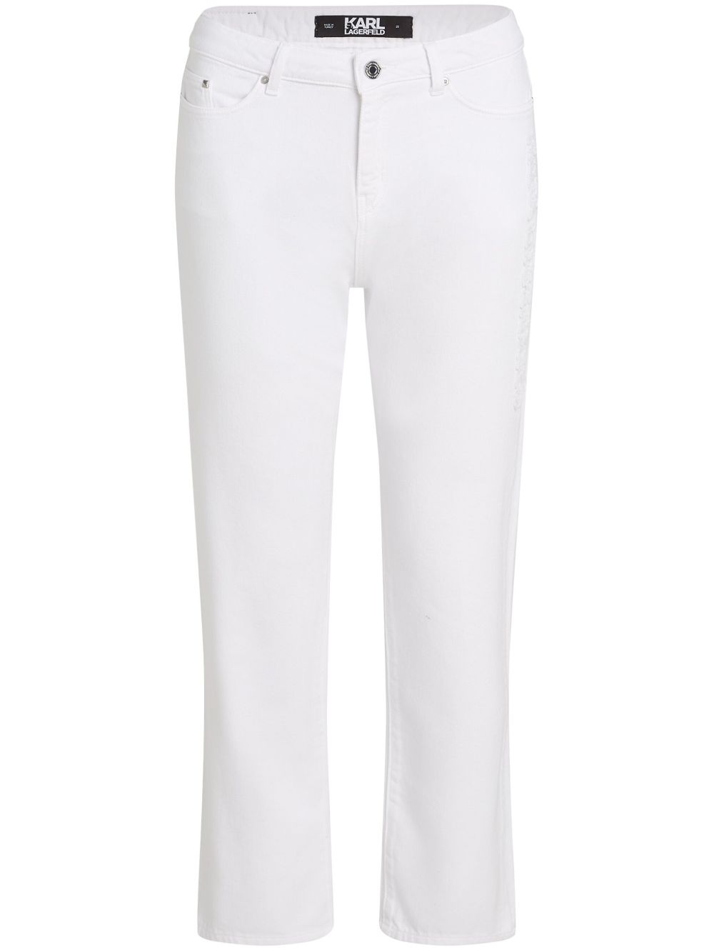Karl Lagerfeld Jeans 中腰女友风牛仔裤 - 白色