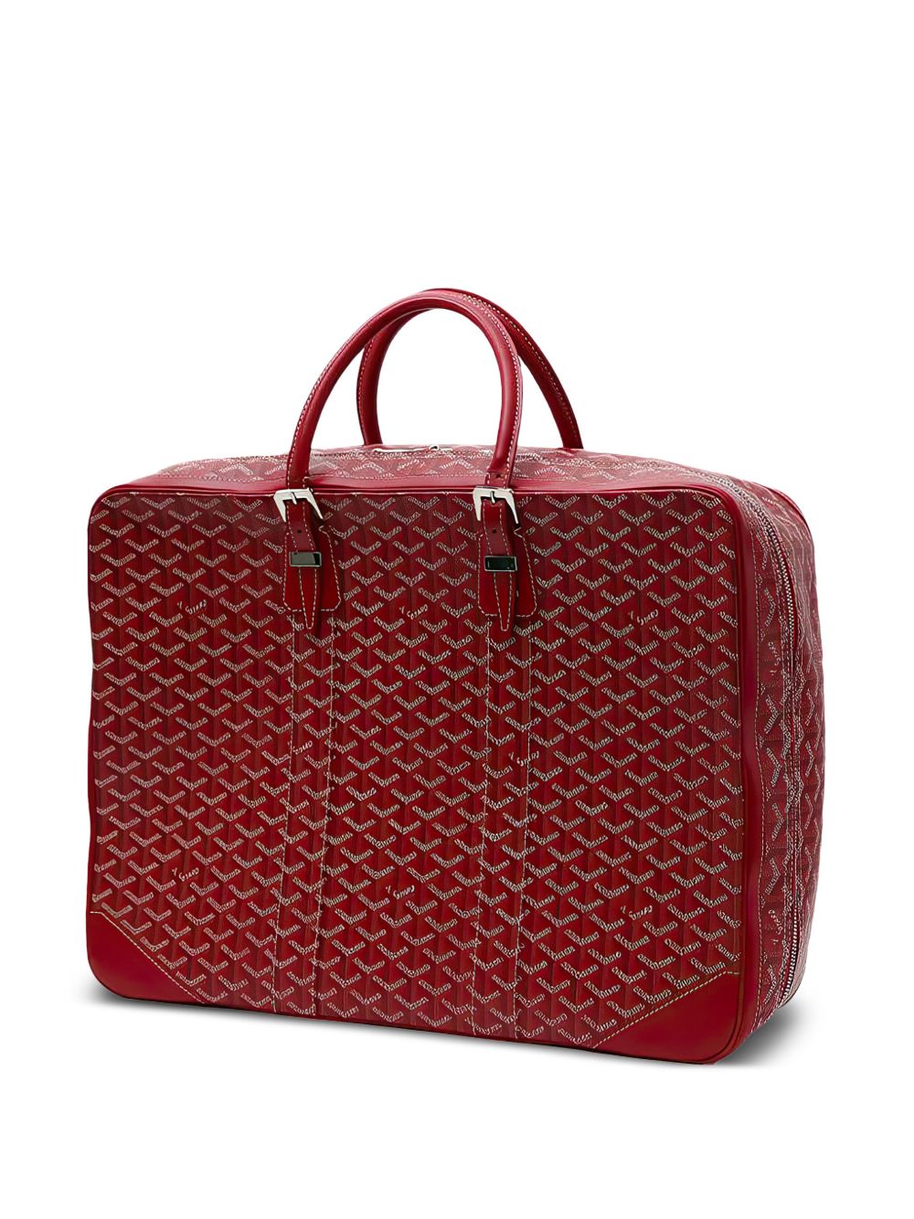 Goyard Pre-Owned Goyardine 拉链行李箱 - 红色