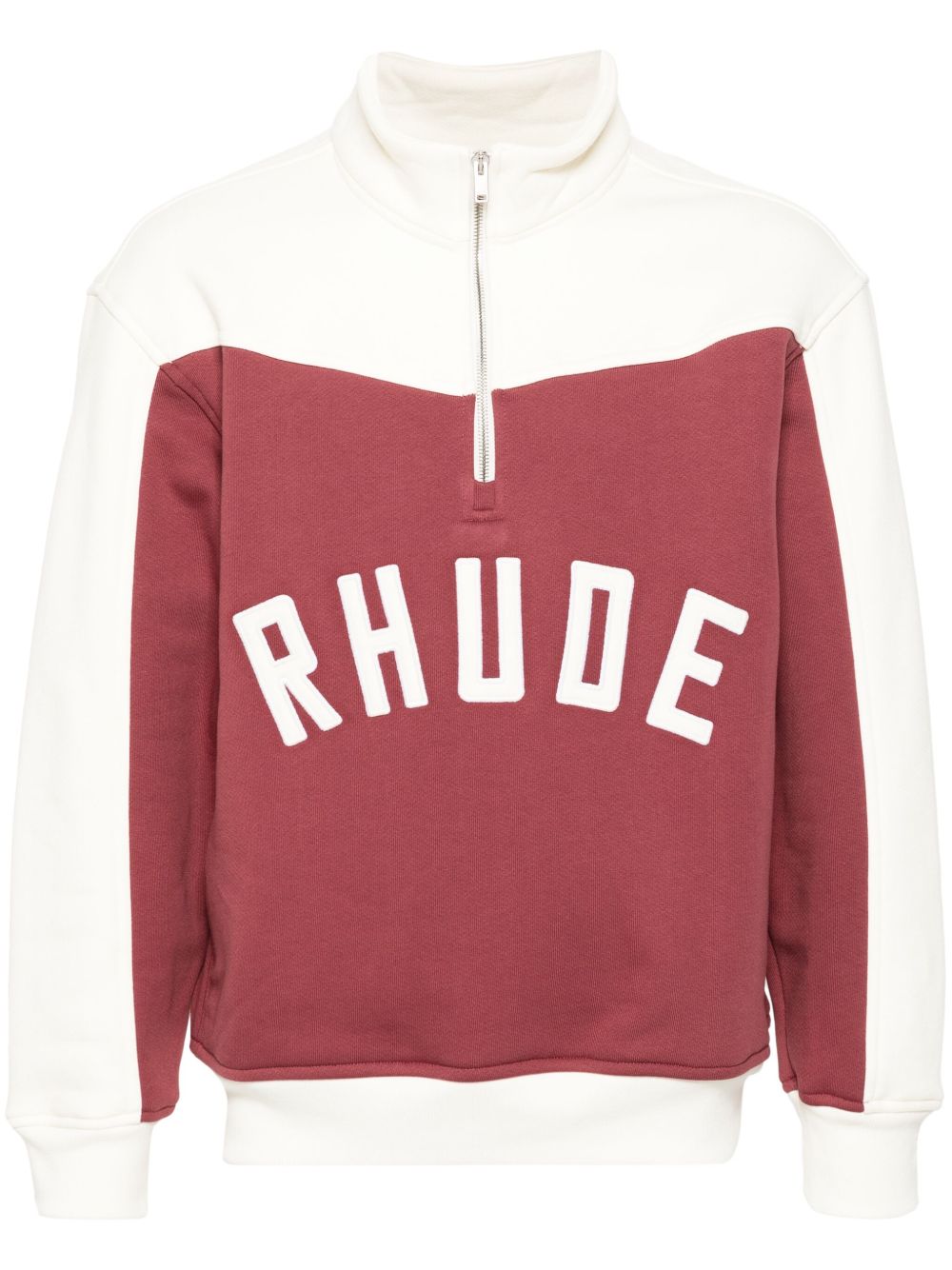 RHUDE 对比拉链领卫衣 - 红色