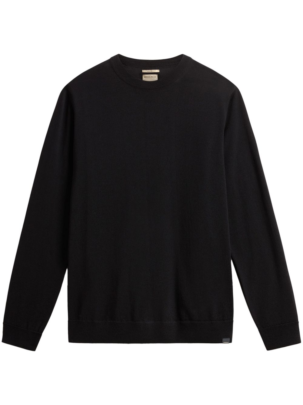 Woolrich logo吊牌针织毛衣 - 黑色