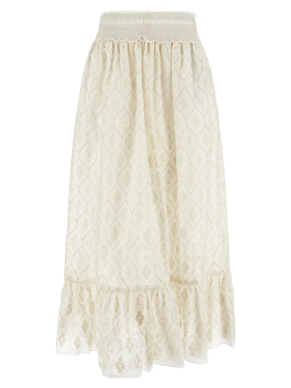 Gucci Double G Flower Lace Skirt