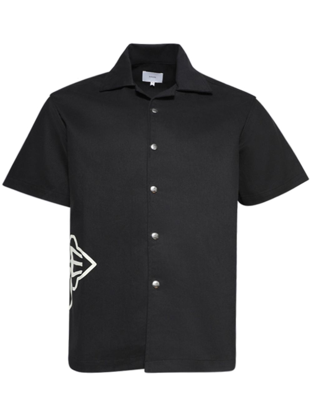 RHUDE Cross logo衬衫 - 黑色