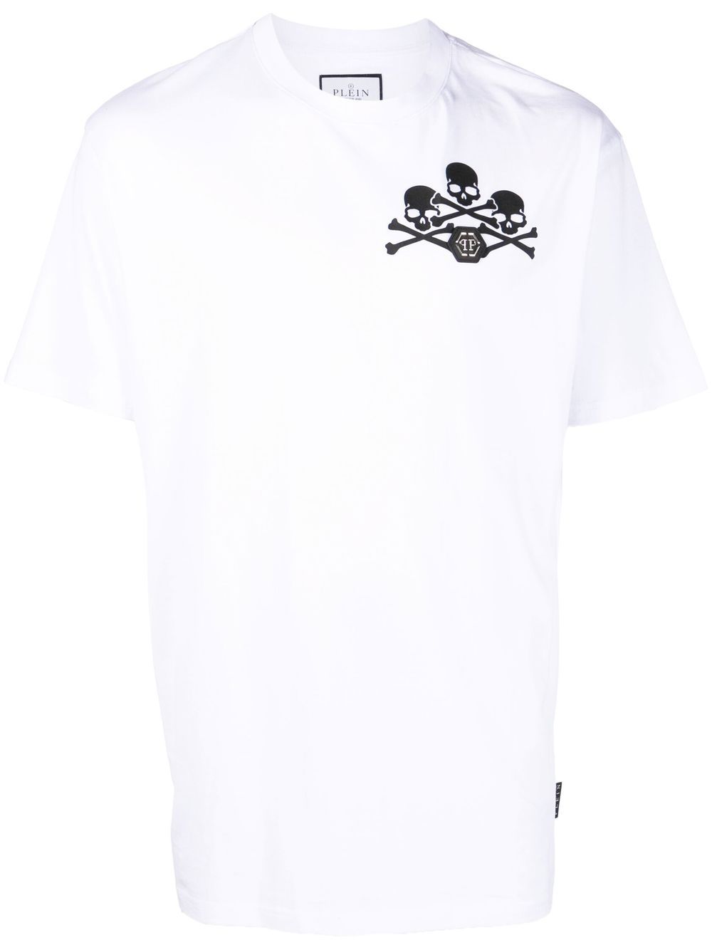 Philipp Plein 骷髅头细节T恤 - 白色