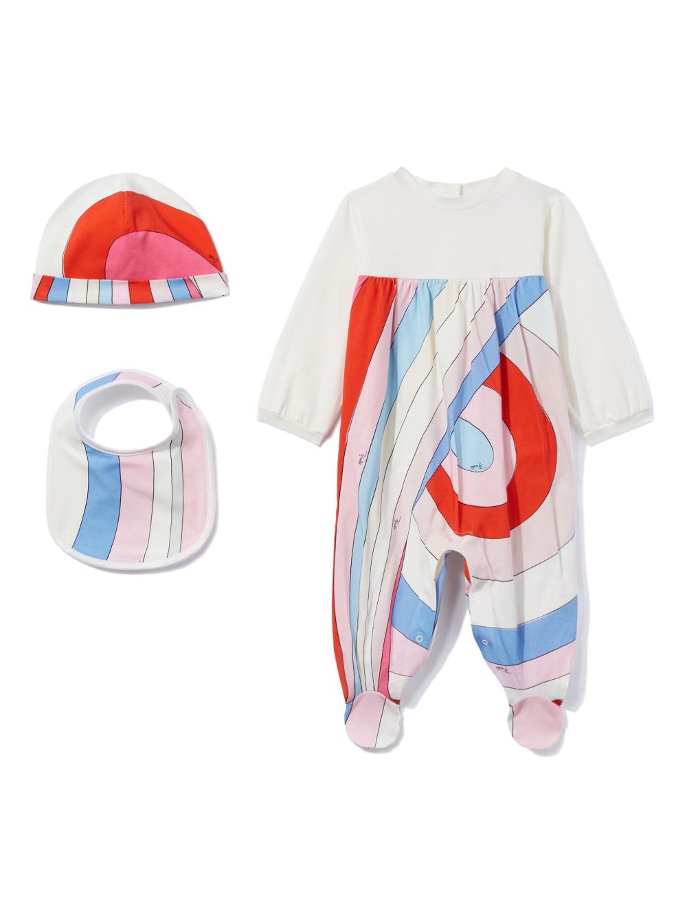 PUCCI Junior Iride 印花连体衣套装 - 白色