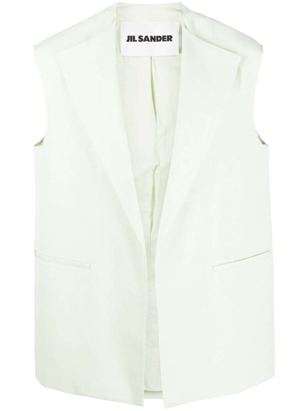 Jil Sander V领单排扣马甲 - 绿色