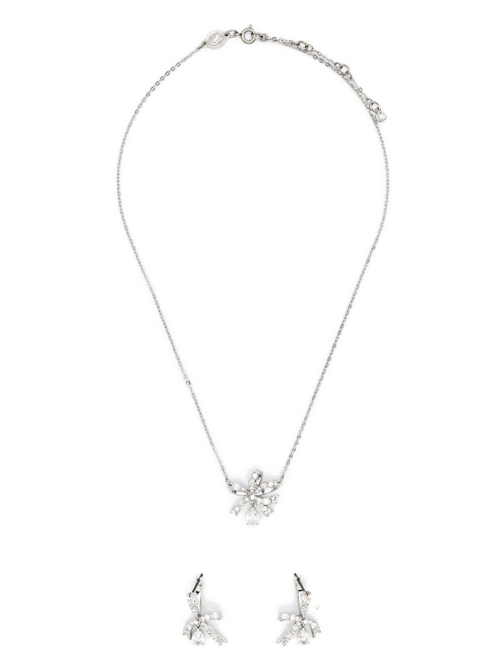 Swarovski Volta 蝴蝶结两件式套装 - 银色