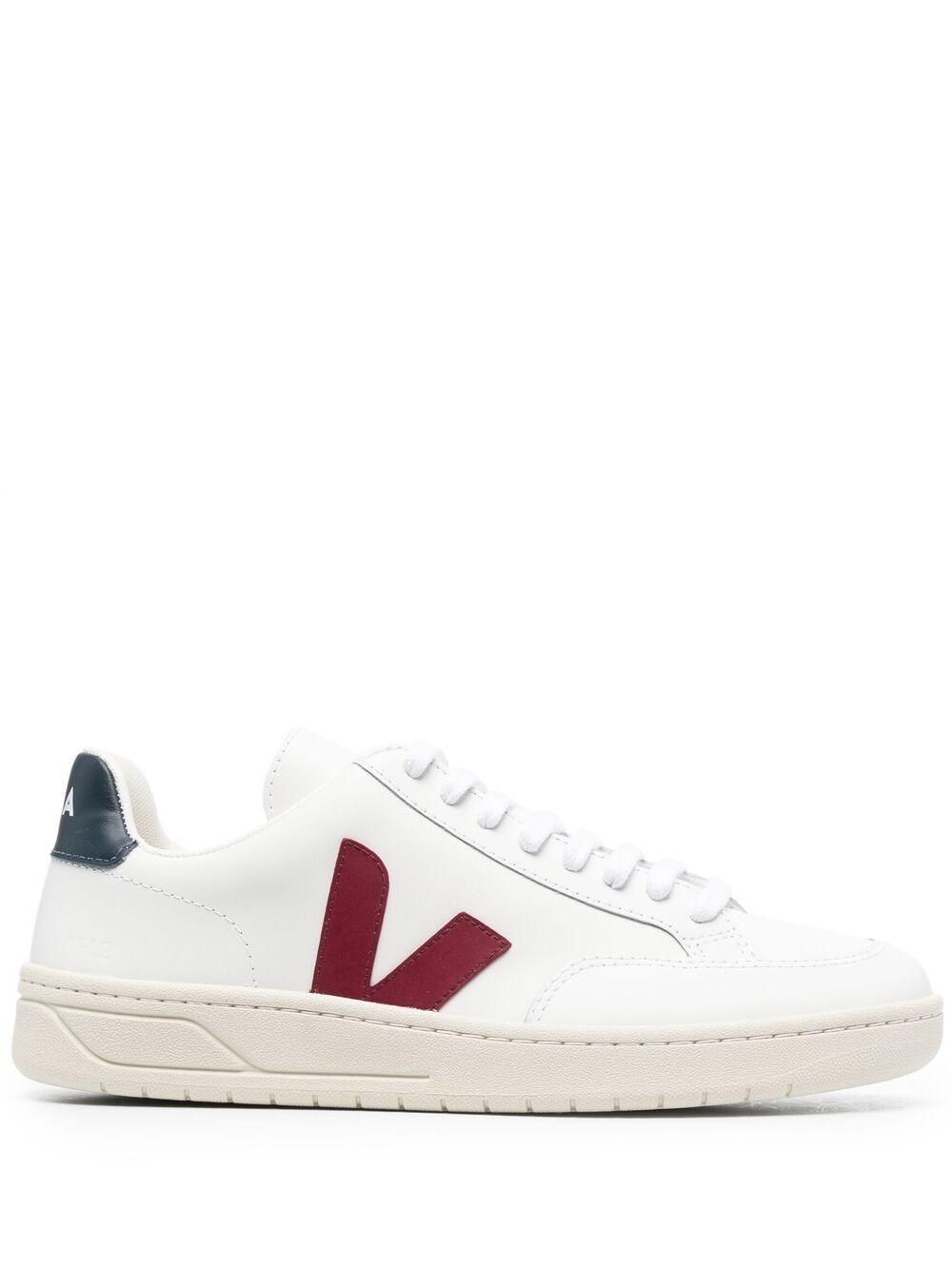 VEJA V-12 皮质低帮板鞋 - 白色