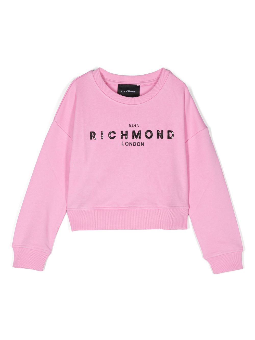 John Richmond Junior 亮片logo卫衣 - 粉色