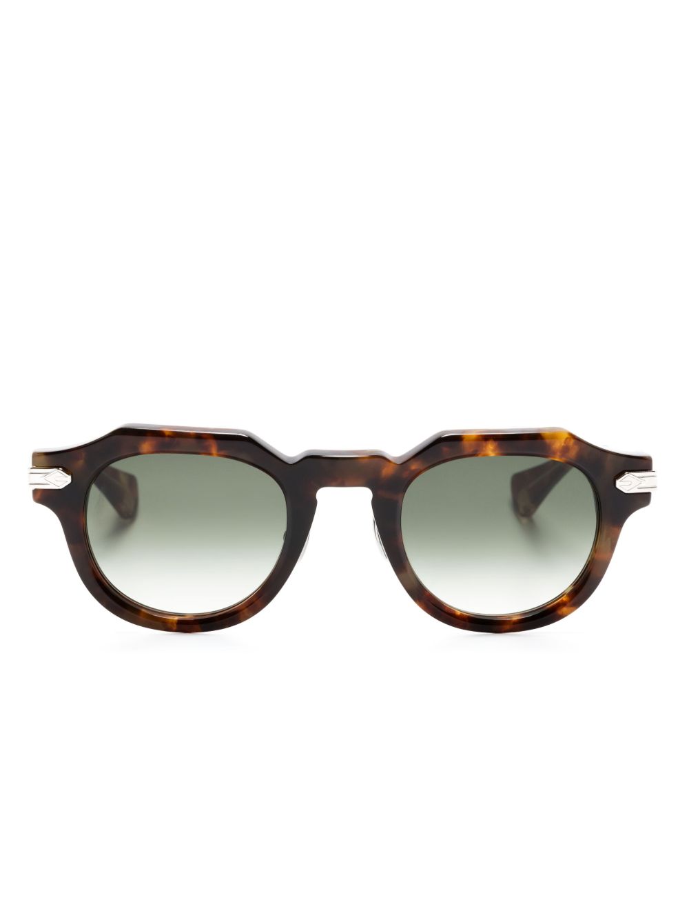 T Henri Eyewear M1 几何图案镜框太阳眼镜 - 褐色