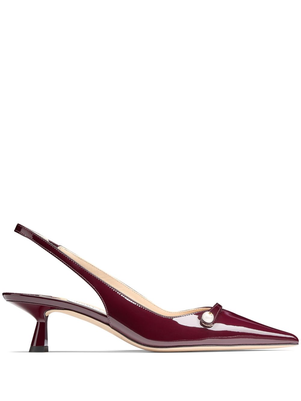 Jimmy Choo Amita 裹踝低跟鞋（4厘米） - 红色