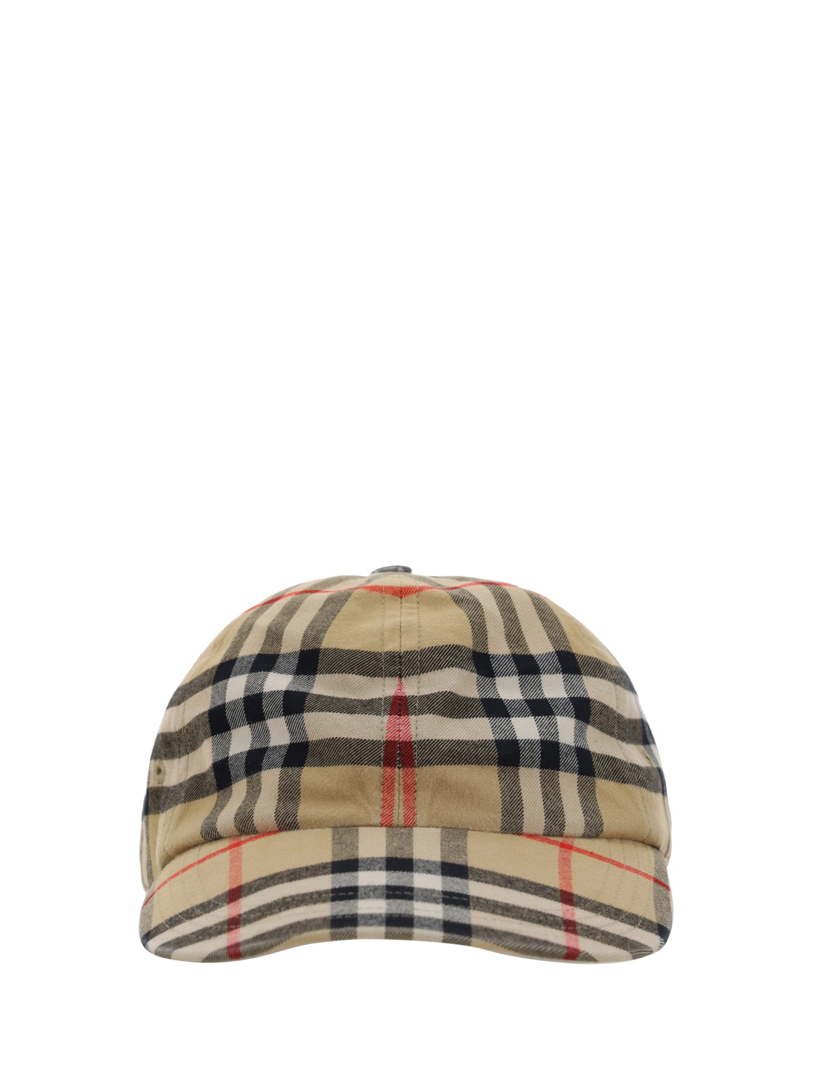 Burberry Baseball Cap With Check Print