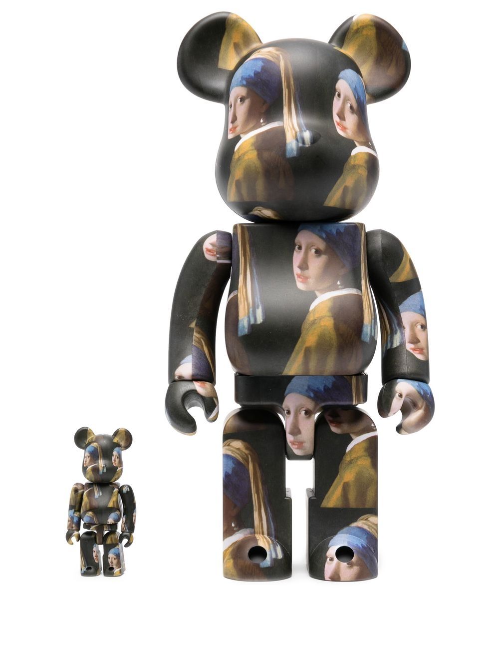 MEDICOM TOY x Johannes Vermeer Girl BE@RBRICK 100% & 400% 模型玩具套装 - 黑色