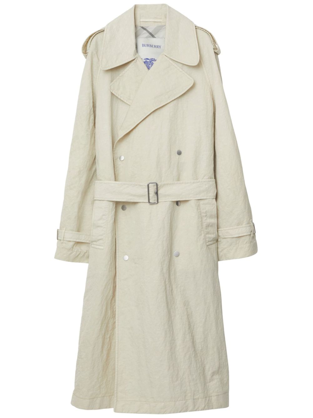 Burberry 双排扣束腰风衣 - 中性色