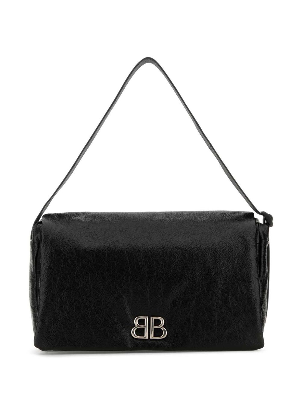 Balenciaga Monaco Flap 中号单肩包 - 黑色