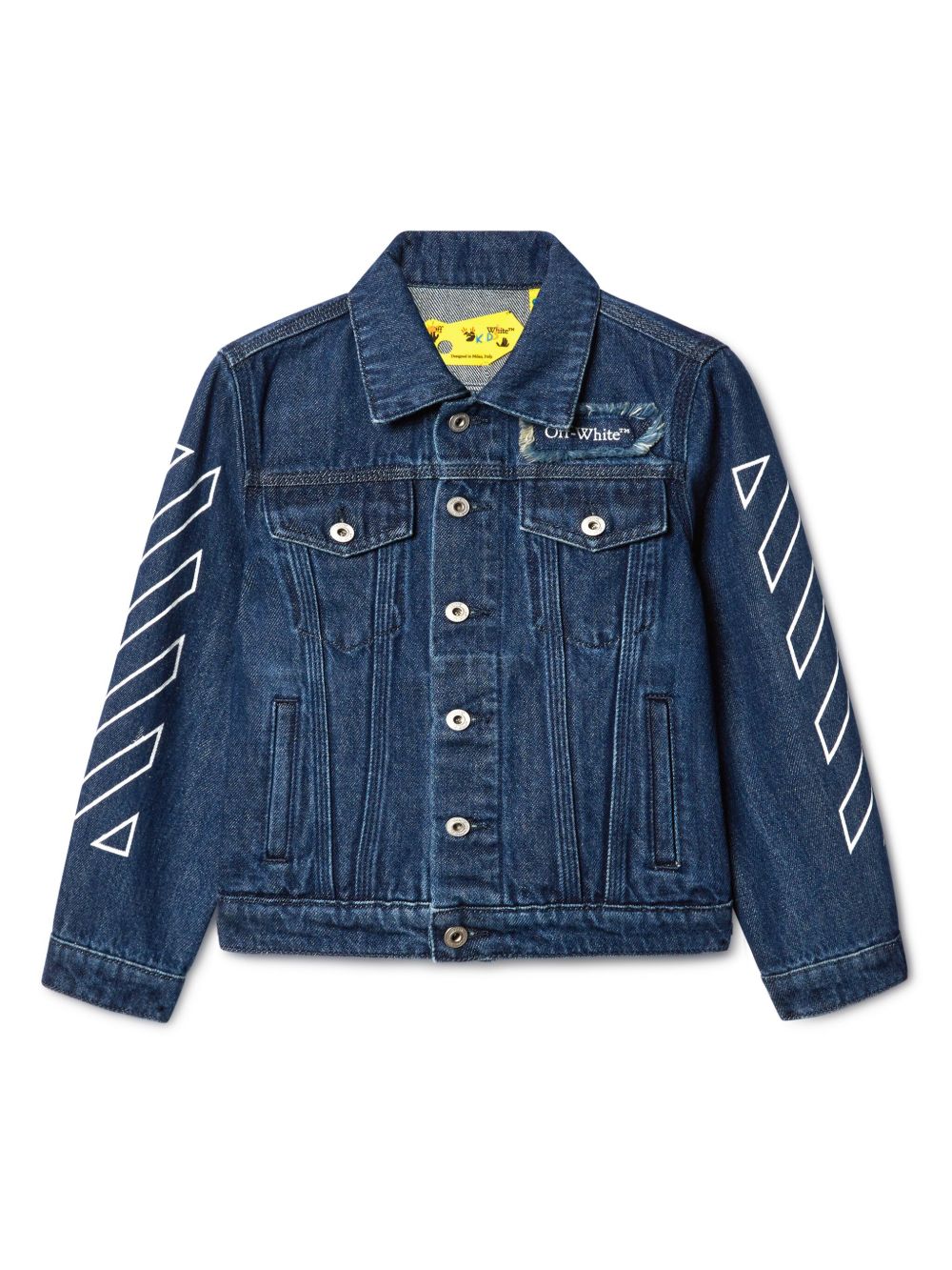 Off-White Kids Bookish Patch 牛仔夹克 - 蓝色