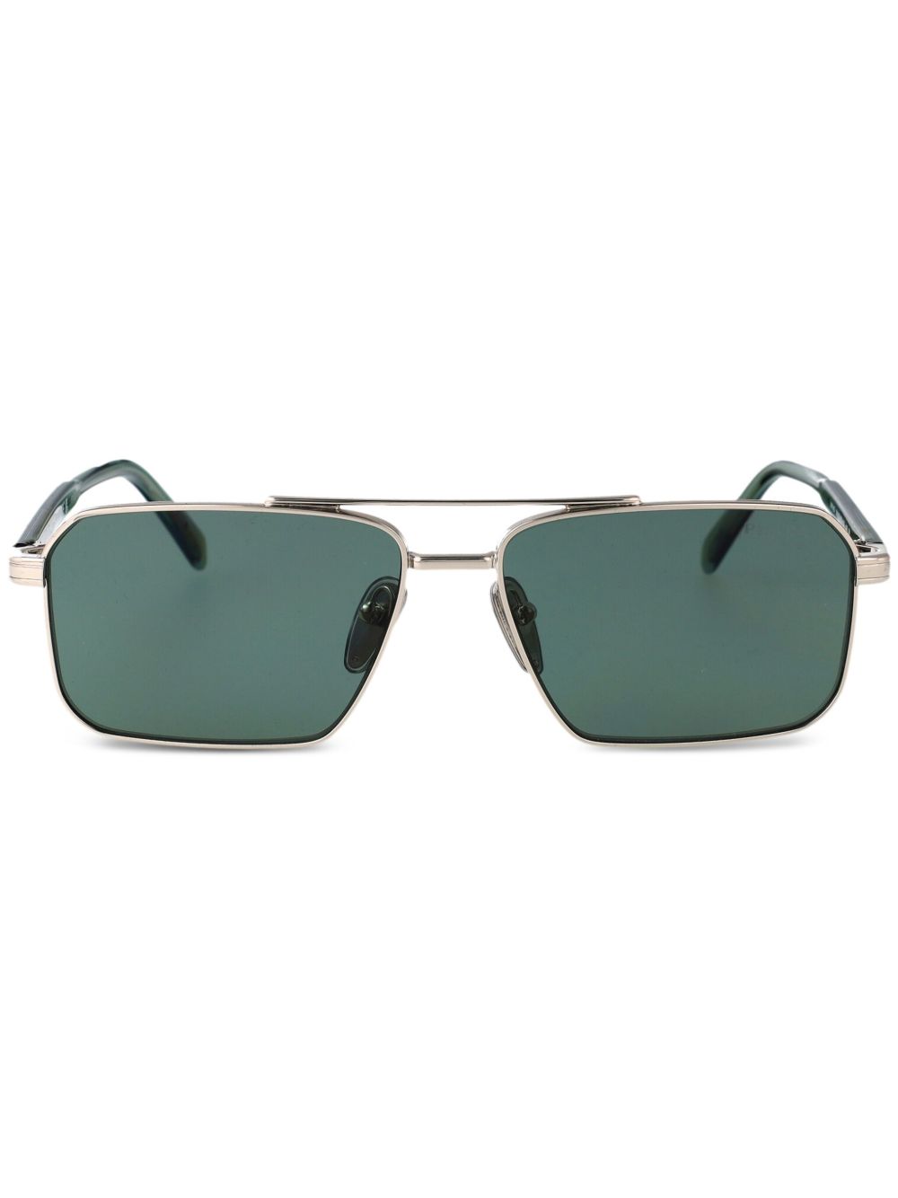 Prada Eyewear 长方形框太阳眼镜 - 银色