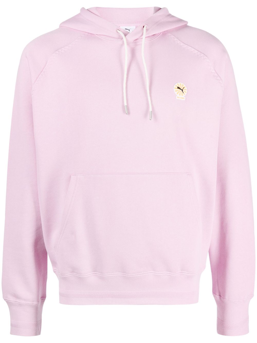 PUMA 标语印花抽绳连帽衫 - 粉色