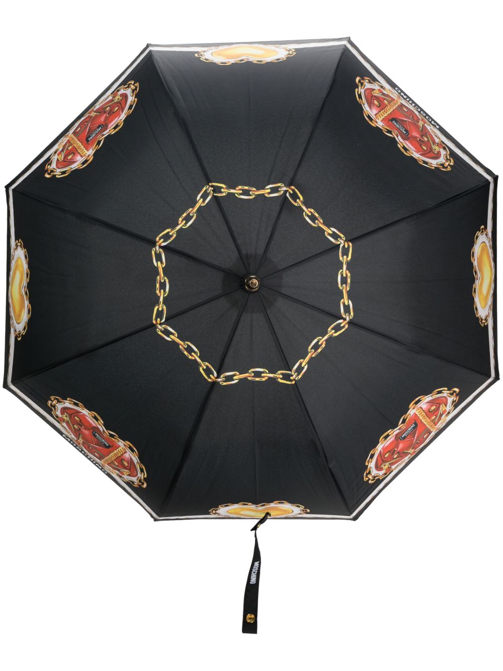 Moschino 爱心印花雨伞 - 黑色