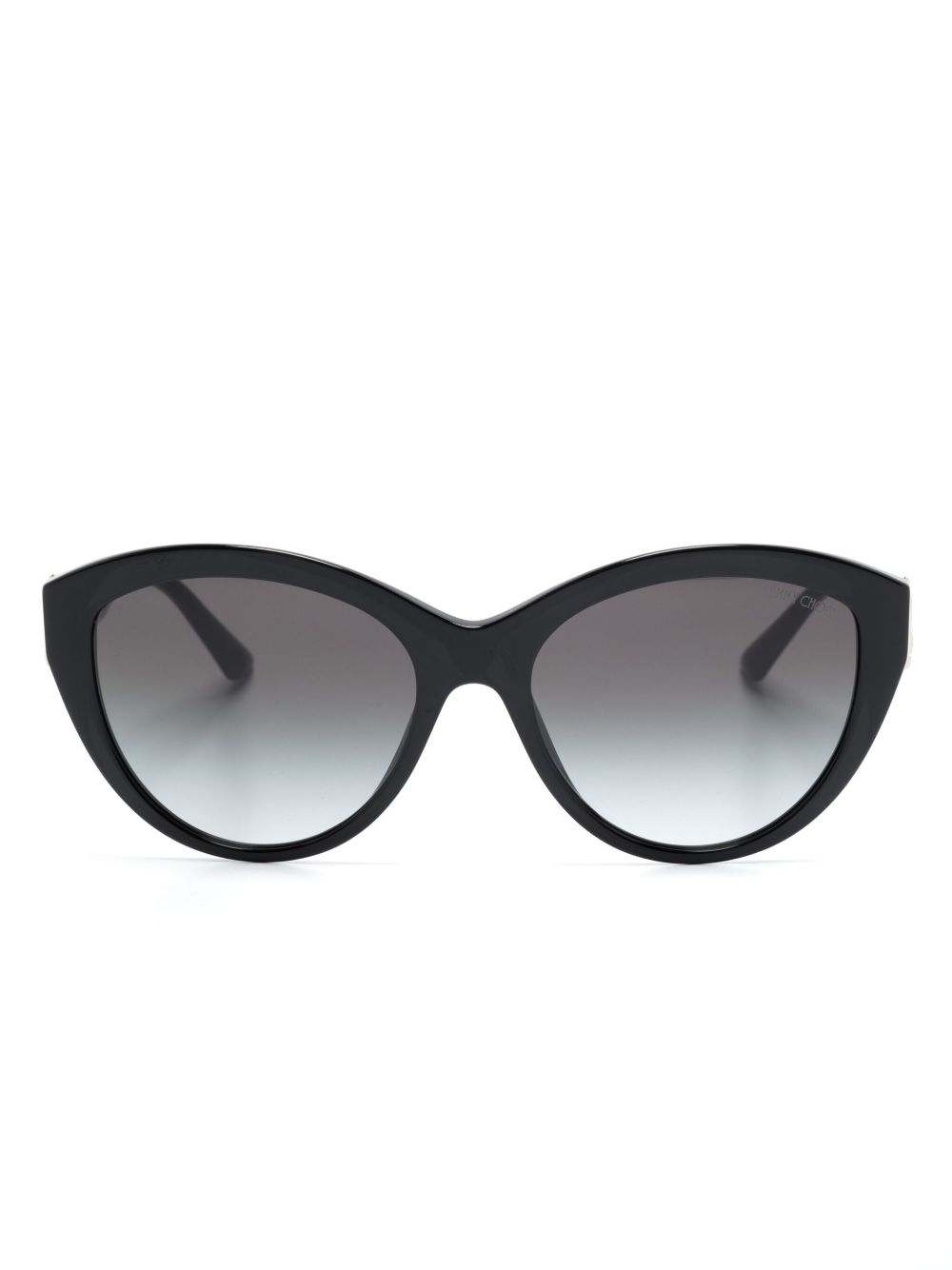 Jimmy Choo Eyewear 圆框太阳眼镜 - 黑色