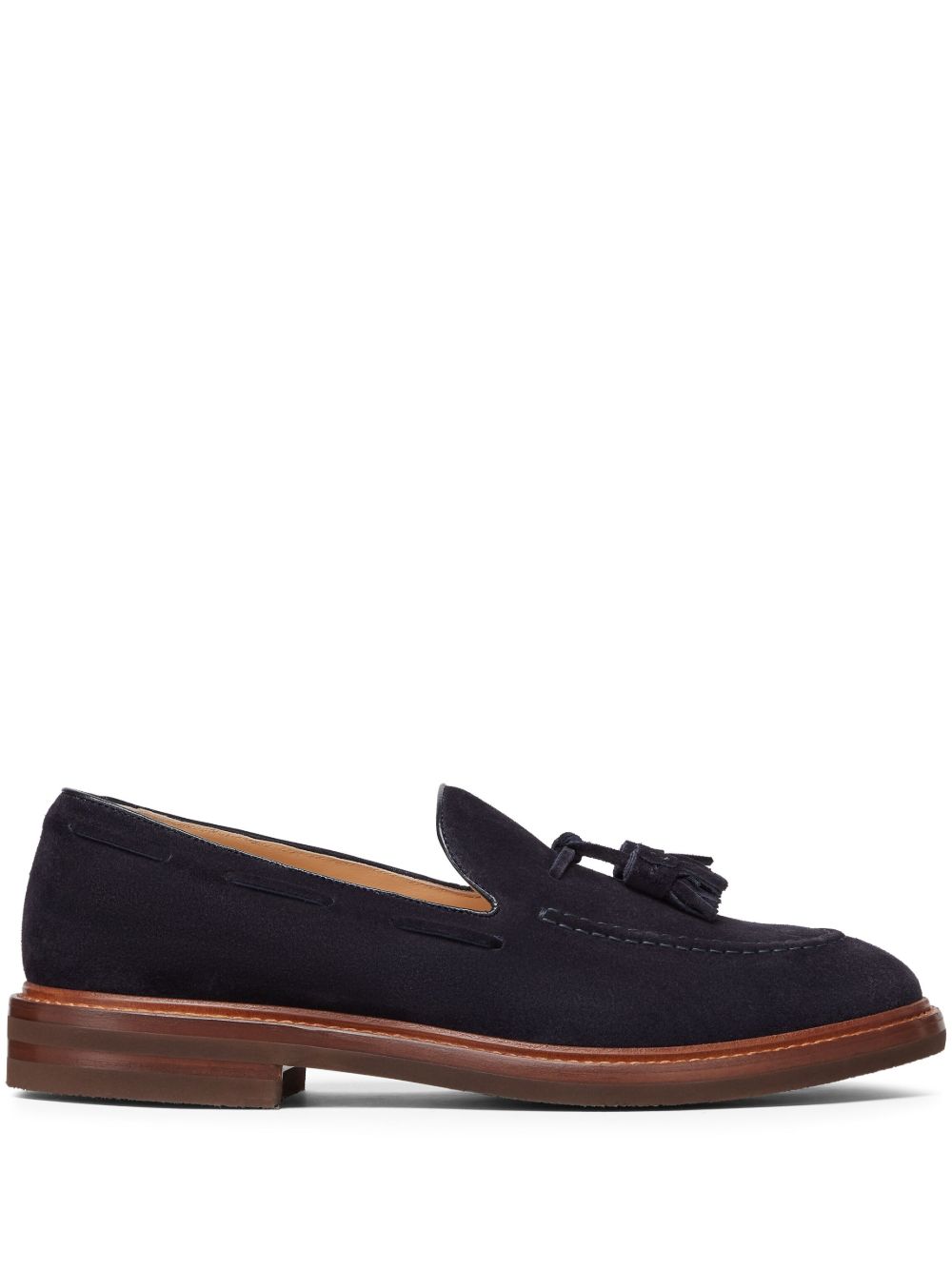 Brunello Cucinelli 流苏细节乐福鞋 - 蓝色