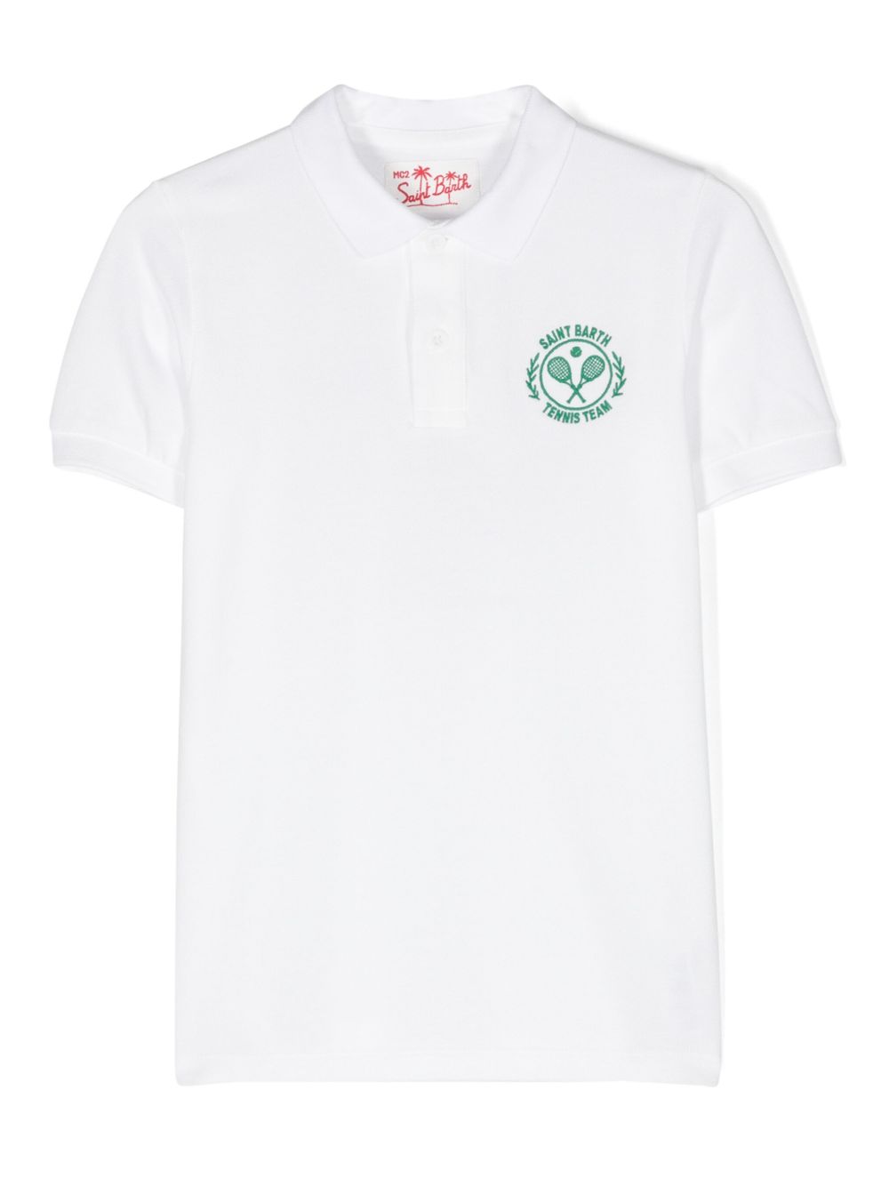 MC2 Saint Barth Kids 卡通印花polo衫 - 白色