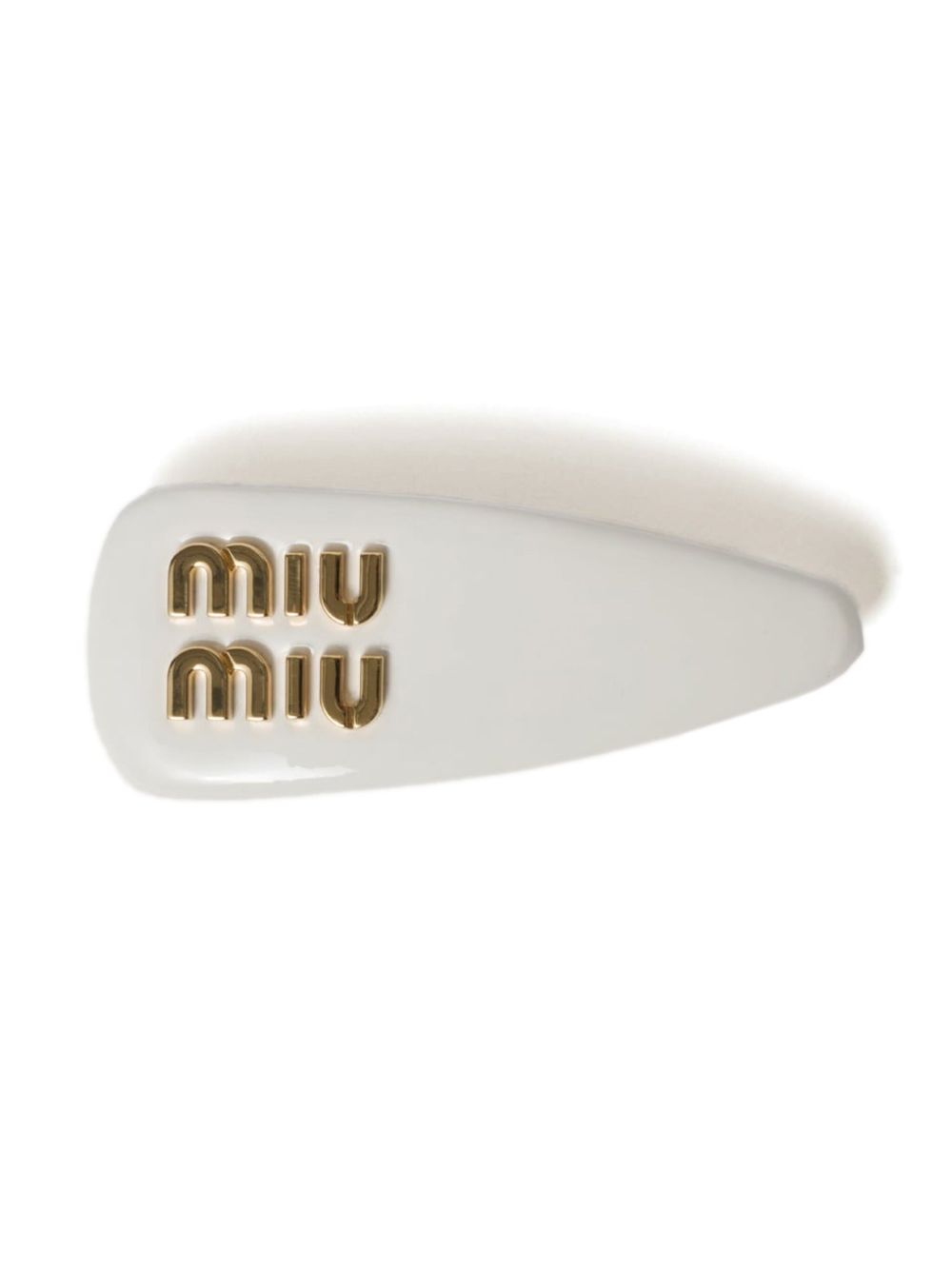 Miu Miu 皮质发夹 - 白色
