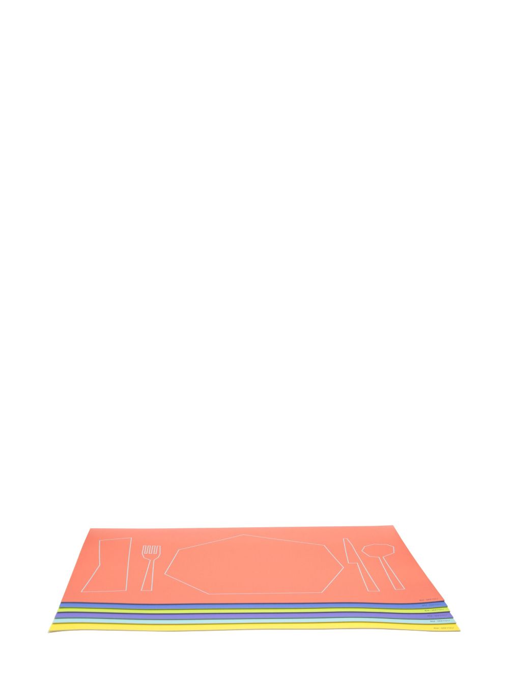 CU I SEEYOU graphic-print platemat (set of six) - 绿色