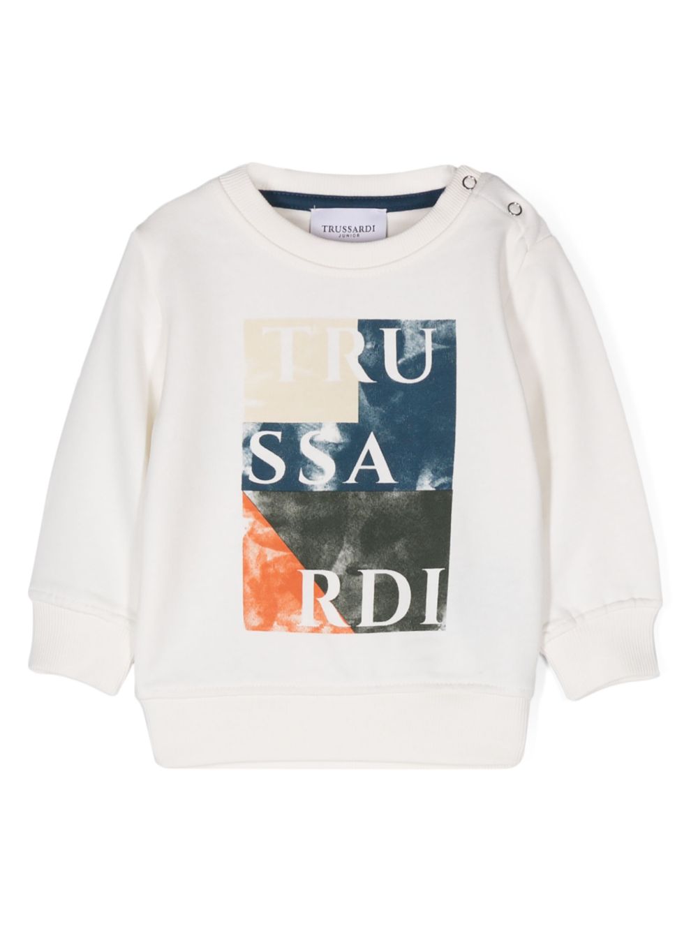 TRUSSARDI JUNIOR 图案印花卫衣 - 白色