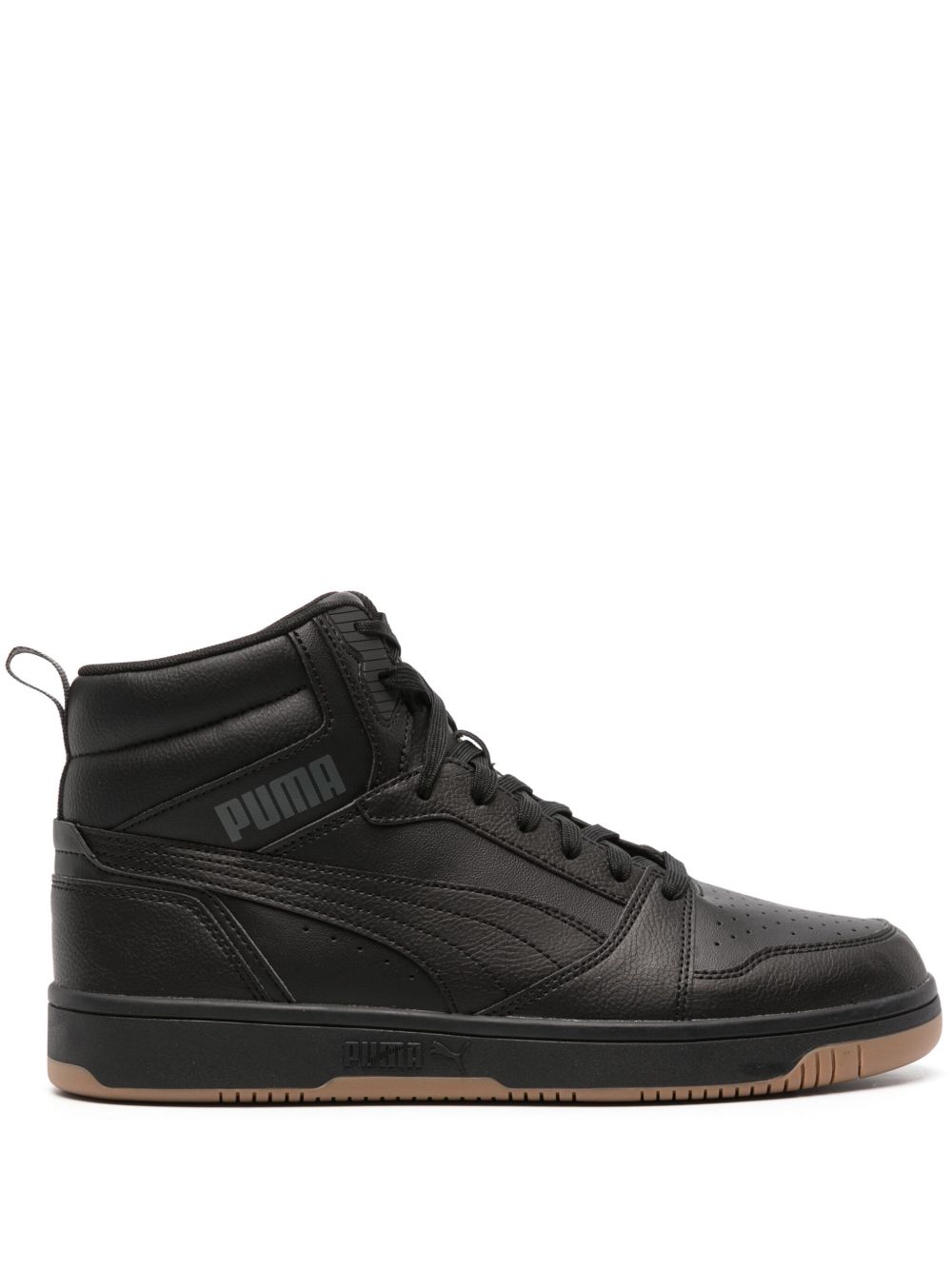 PUMA Rebound V6人造皮革运动鞋 - 黑色