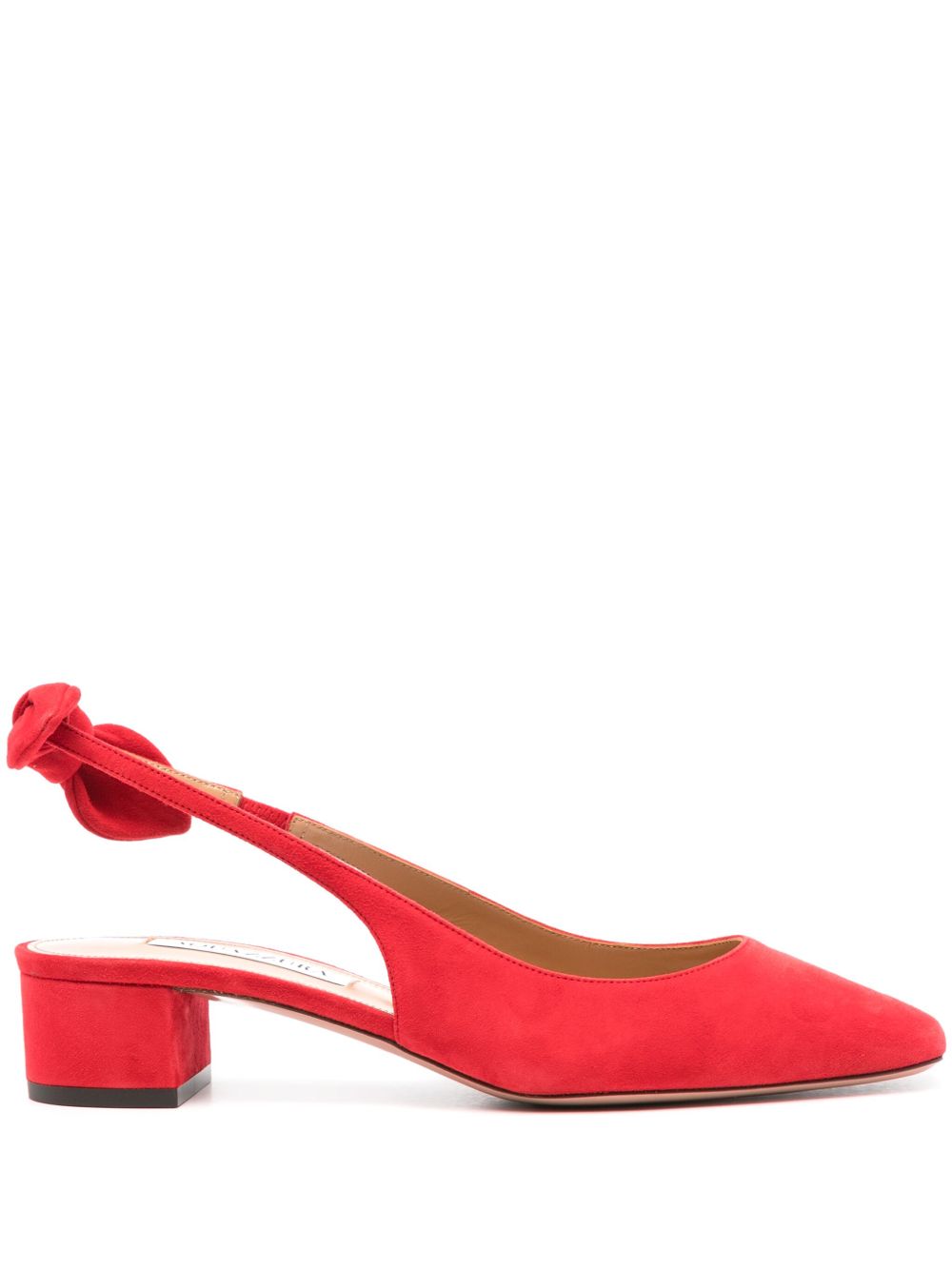 Aquazzura Very Bow Tie 低跟鞋 - 红色