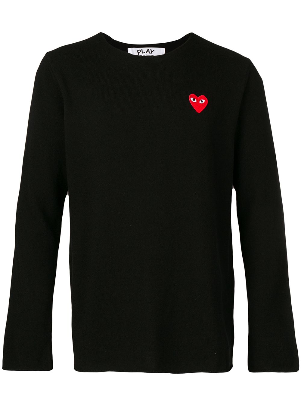 Comme Des Garçons Play logo贴花毛衣 - 黑色