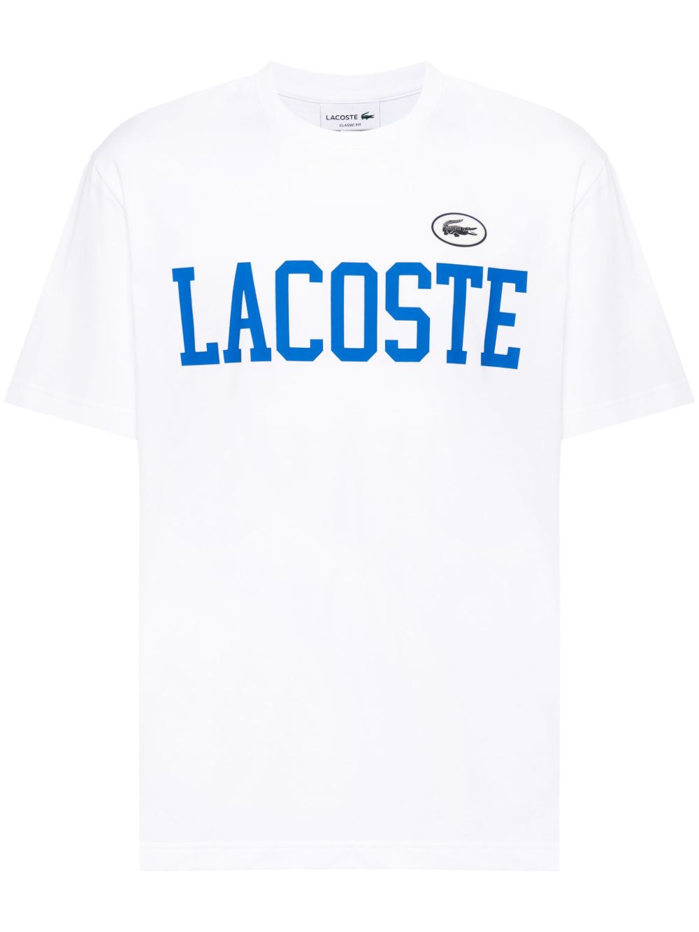 Lacoste logo印花棉T恤 - 白色